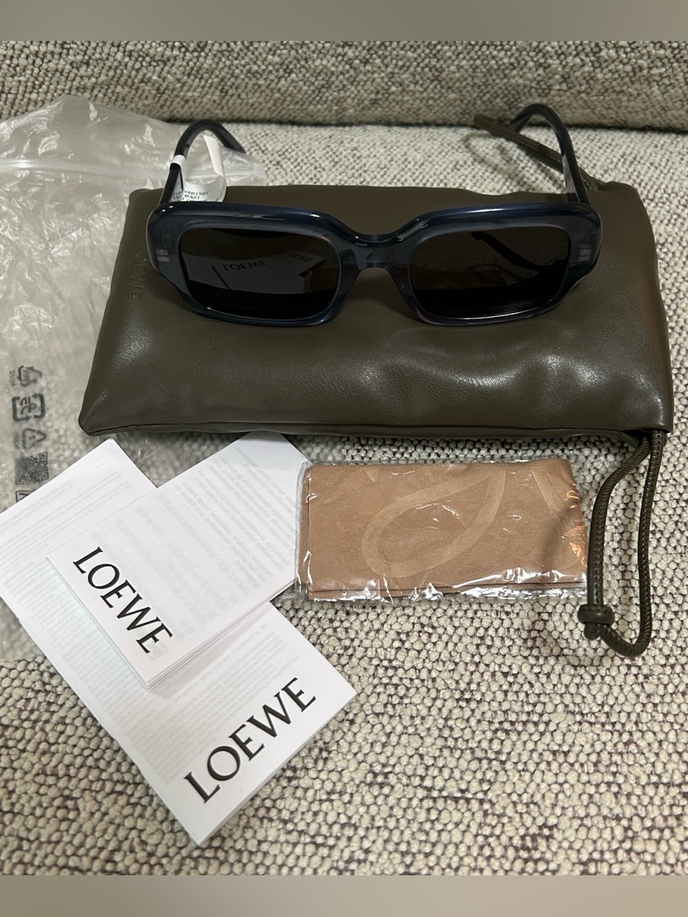 Loewe Slim 54MM Rectangular Sunglasses Blue